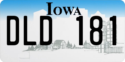 IA license plate DLD181