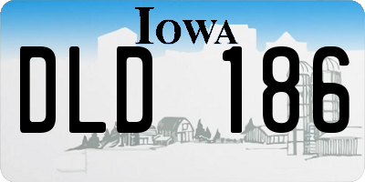 IA license plate DLD186
