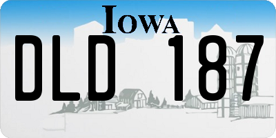 IA license plate DLD187
