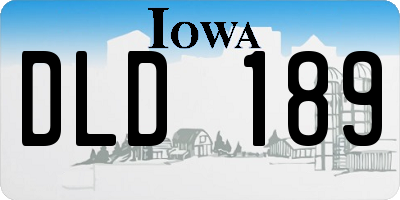 IA license plate DLD189