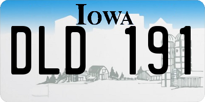 IA license plate DLD191