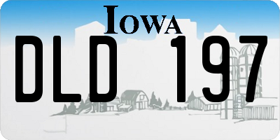 IA license plate DLD197