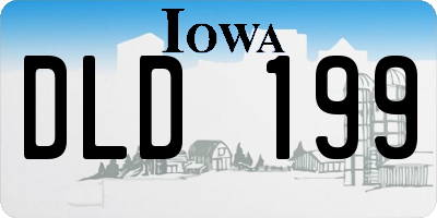 IA license plate DLD199