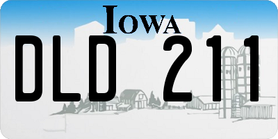 IA license plate DLD211