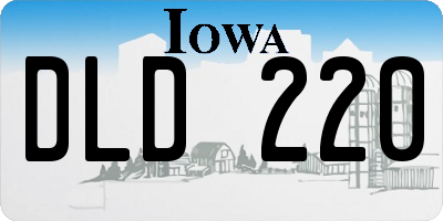 IA license plate DLD220
