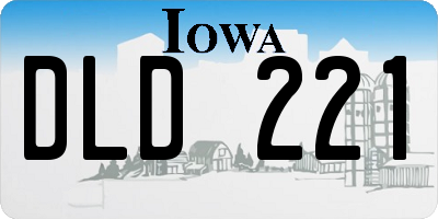IA license plate DLD221