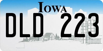 IA license plate DLD223