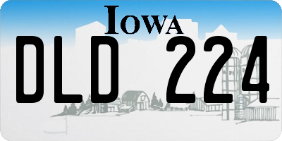 IA license plate DLD224