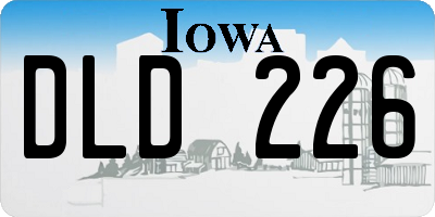 IA license plate DLD226