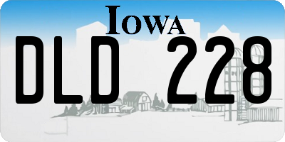 IA license plate DLD228