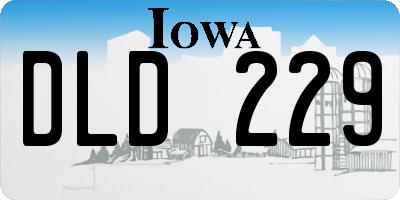 IA license plate DLD229