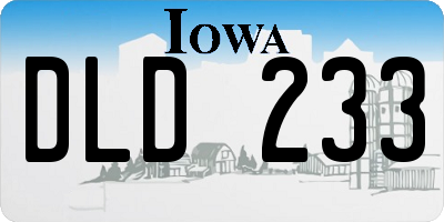 IA license plate DLD233