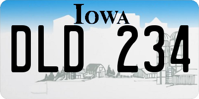 IA license plate DLD234