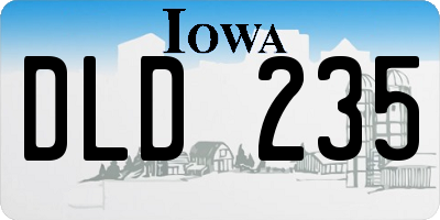 IA license plate DLD235