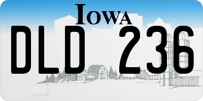 IA license plate DLD236