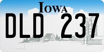 IA license plate DLD237