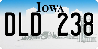 IA license plate DLD238
