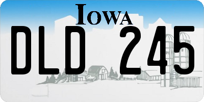 IA license plate DLD245