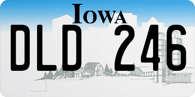 IA license plate DLD246