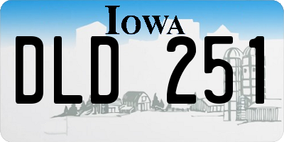 IA license plate DLD251