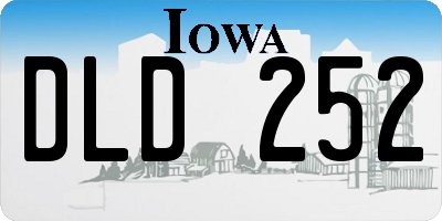 IA license plate DLD252