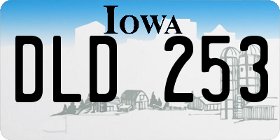IA license plate DLD253