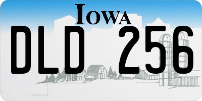 IA license plate DLD256