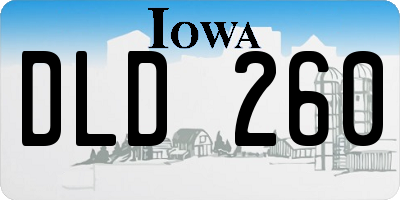 IA license plate DLD260