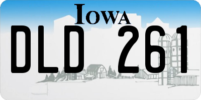 IA license plate DLD261