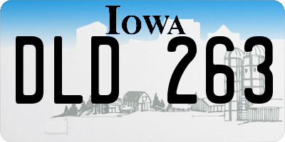 IA license plate DLD263