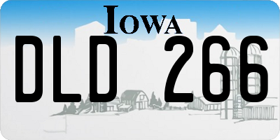 IA license plate DLD266