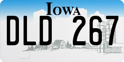 IA license plate DLD267