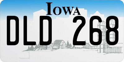IA license plate DLD268