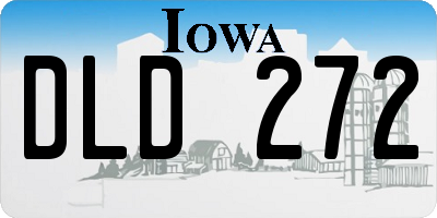 IA license plate DLD272