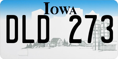 IA license plate DLD273