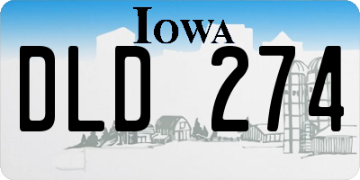 IA license plate DLD274