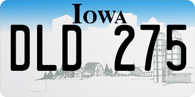 IA license plate DLD275