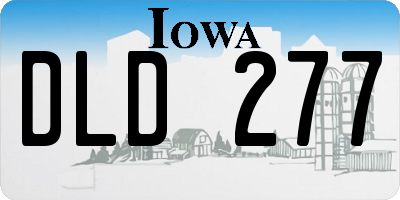 IA license plate DLD277