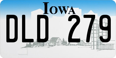IA license plate DLD279