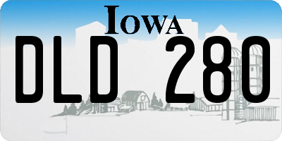 IA license plate DLD280