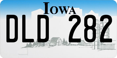 IA license plate DLD282