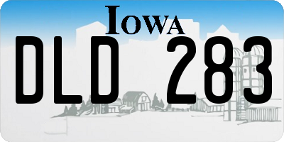 IA license plate DLD283