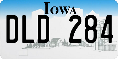 IA license plate DLD284