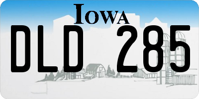 IA license plate DLD285