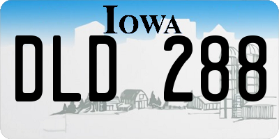 IA license plate DLD288
