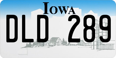 IA license plate DLD289