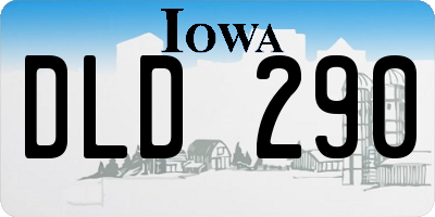 IA license plate DLD290