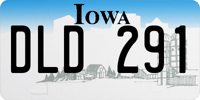 IA license plate DLD291