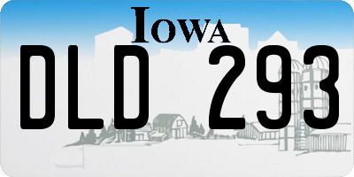 IA license plate DLD293