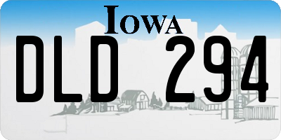 IA license plate DLD294